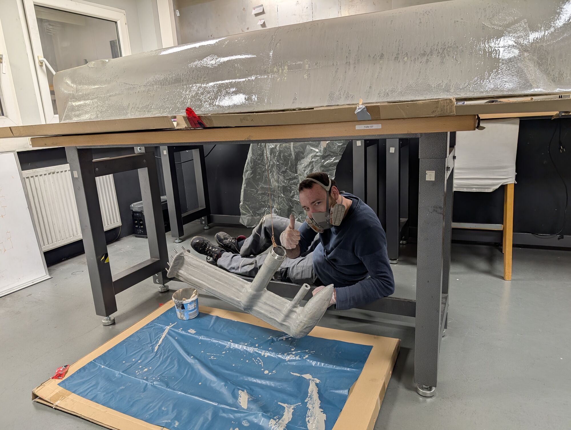 Boat assembly in the workshop