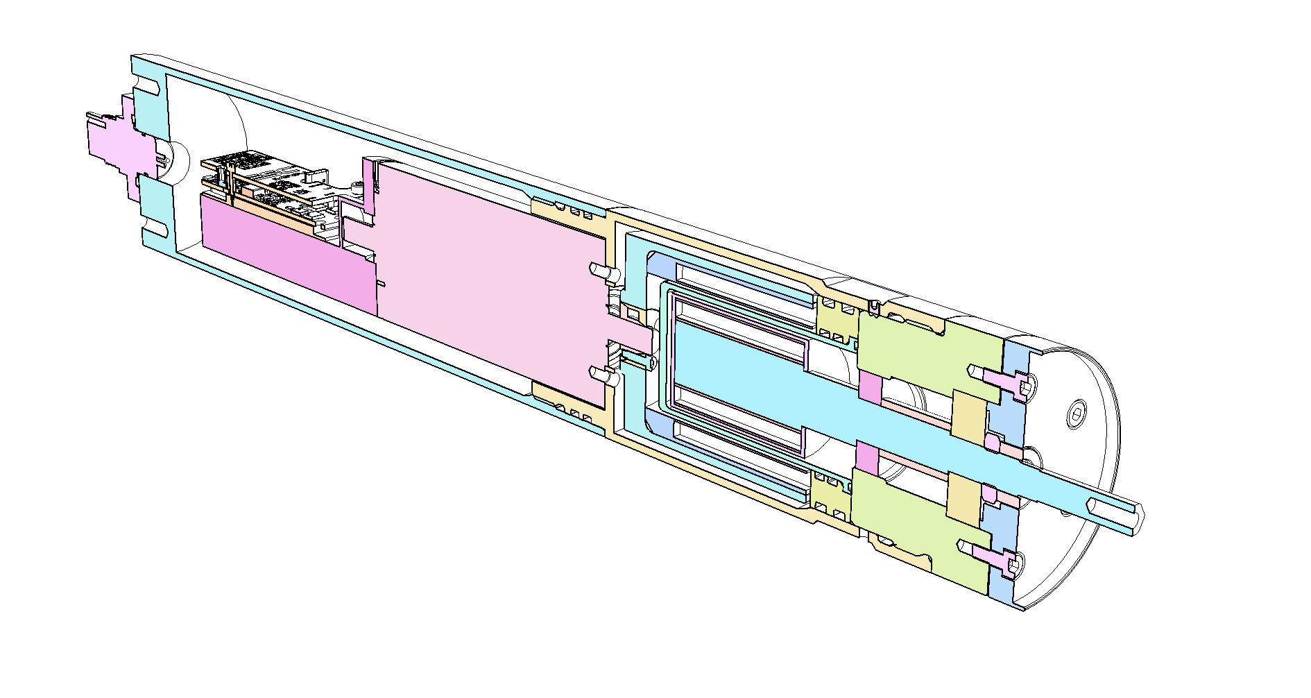 Section view of the thruster design