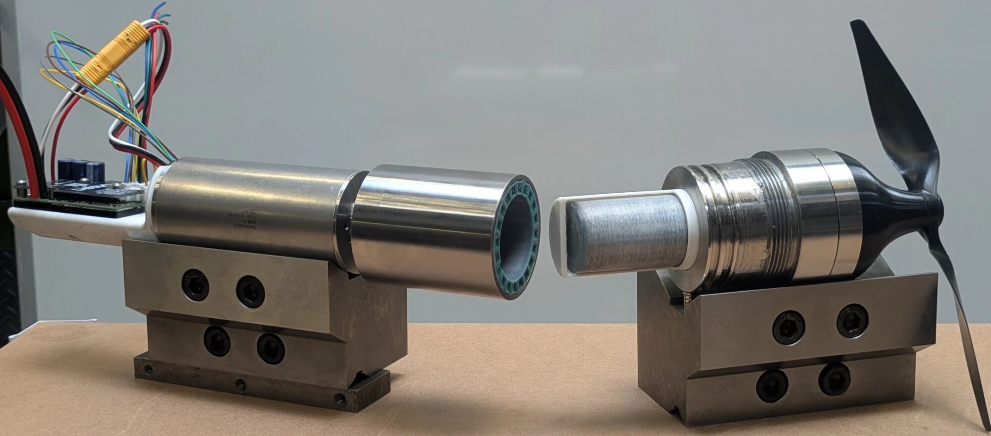 The two halves of the magnetic coupling