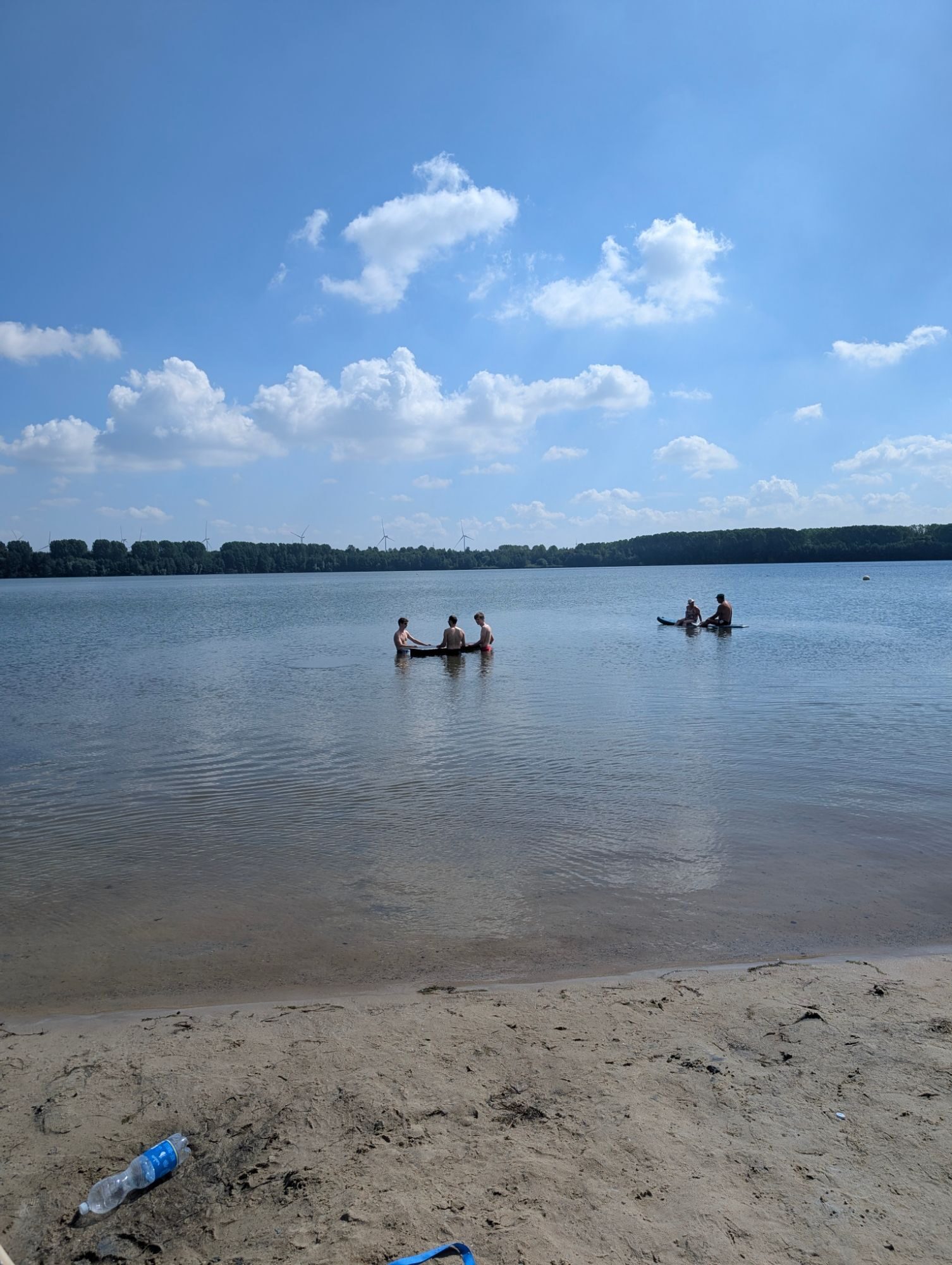 The Triton boat during its first run on Lake Blausteinsee